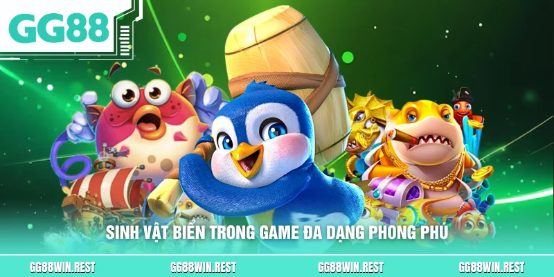 Sinh vật biển trong game đa dạng phong phú
